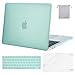 MOSISO Plastic Hard Case & Keyboard Cover & Screen Protector & Storage Bag Compatible Newest MacBook Pro 13 Inch, Pure Green