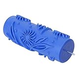 15cm Wall Empaistic Decoration Flower Pattern Painting Roller for Decoration Machine - Blue