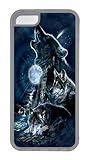 iPhone 5C Case,Bark At The Moon Wolf Custom TPU Soft Case Cover Protector for iPhone 5C Transparent