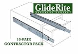 GlideRite Hardware 2270-ZC - 22-inch 100 Lb. Full Extension Ball Bearing Drawer Slides with 1