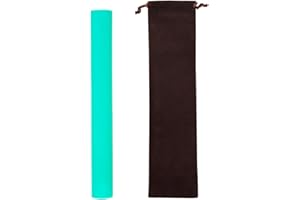 UPCEED Singing Bowl Mallet Hollow Acrylic Silicone Rubber Striker Mallet for Playing Quartz Crystal Singing Bowls with Bundle Pocket(Green)