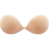 MITALOO Seamless Adhesive Bra Sticky Strapless Invisible Push up Bras Silicone Backless Nipple Cover for Women