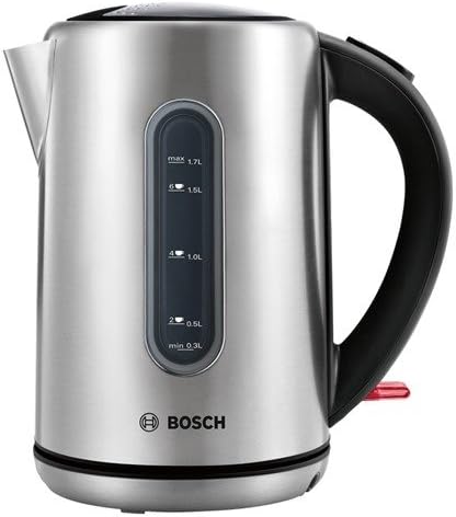 Bosch TWK7901GB Jug Kettle 2500-3000 watts 1.7 Litre capacity Concealed element Removable limescale filter Cordless 360° base - Stainless Steel/Black