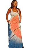 Doris Apparel Women's Boho Sleeveless Tie-Dye Maxi Dress Tank Dress ¡­