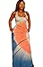 Doris Apparel Women's Boho Sleeveless Tie-Dye Maxi Dress Tank dress