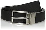 Calvin Klein Men's Calvin Klein Round Edge Buckle 35mm Reversible Belt, black/Brown Gun, 36