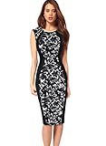 VfEmage Womens Elegant Print Optical Illusion Wear To Work Casual Pencil Dress