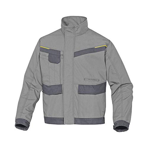 Delta Plus MCVE2GRGT MCVE2 Mach2 Ripstop Polyester/Cotton Corporate Working Jacket, Size Large, Light Grey/Dark Grey, Pack of 10