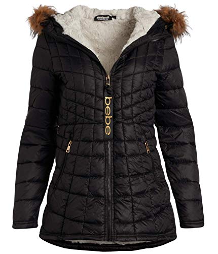bebe long puffer coat