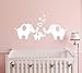 Elephant Family Wall Decal Removable Vinyl Wall Art Elephant Wall Decorative Unisex Sticker Baby Nursery Wall Décor
