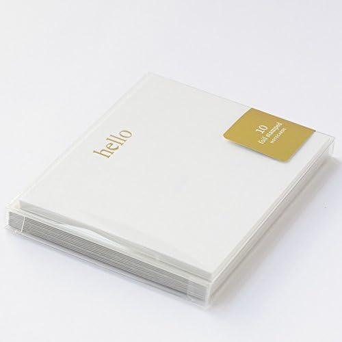 Gold Foil Notecards - Stationery Set - Boxed Set of 10 - Choice of Envelope Color