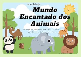 Livro Mundo Encantado dos Animais: Diversão e Criatividade com Desenhos Fofos para Crianças de Todas as Idades