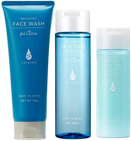 【医薬部外品】ニキビケア ナイアクネ(naiacne) 洗顔 化粧水 乳液 ３点セット 肌荒れ ニキビ跡 保湿 乾燥肌 敏感肌 脂性肌 スキンケアセット メンズ 思春期 使用可能 国産