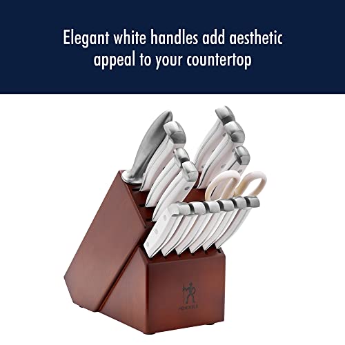 HENCKELS Statement RazorSharp 15Piece White Handle Knife Set with