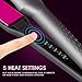 AmoVee Keratin Flat Iron Pro 1.5 Inch Wide Ceramic Tourmaline Hair Straightener 10s Fast Heating 265℉ – 450℉ for All Hair Types, Dual Voltage, 1h Auto Off, Glove Included, Iron/Fuchsiathumb 4