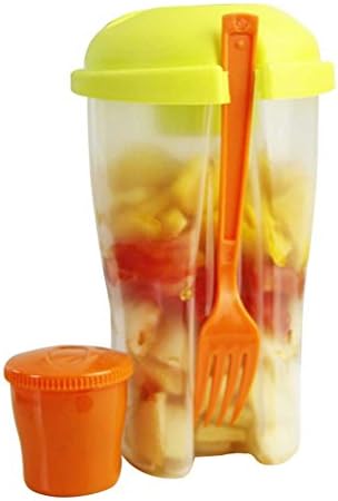 Fresh Salad Container Serving Cup With Forks Portable Lunch To Go Picnic Vegetable Fruit Salad Shaker Dressing Storage Tools