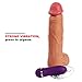 Vibrating Simulation Dicks Silicone-Dǐldo with 10 Frequency Vibration Mode Powerful Suction Cup for Hands-Free Play 8.43 inch