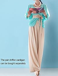 Pantalones de palazzo para dama con cintura alta, 4 unidades