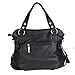 BaoLan Womens Stylish Leather Hobo Bags with Tassels Shoulder Bag Handbag Black