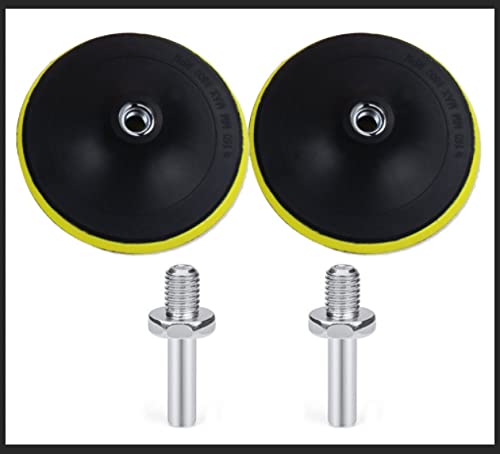 OxoxO Hook and Loop Backing Pad 6-Inch/150mm Sanding Polishing Backer Plate with M14 Drill Adapter for Random Orbit Sander Polisher Buffer (2-Pack)