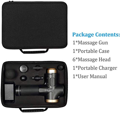 MASWATER Massage Gun Percussion Massager for Athletes Muscle Deep Relaxation Portable Handheld Deep Multifunctional Massager 30 Speeds Personal Percussive Massage (Black)