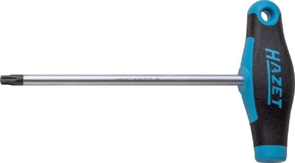 HAZET 828-T27 Torx Profile T 27 Screwdriver with Burnished Tips - Chrome-Plated