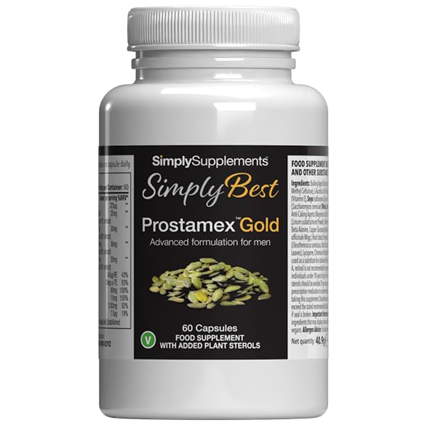 Prostamex Gold | with Pumpkin Seed Extract, Zinc & Vitamins | 60 Super Premium Foil Packed Capsules for Freshness | Manufactured in the UK