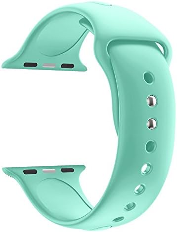 Apple Watch Band, LikeItY Soft Silicone Sport Wrist Strap Replacement Band for Apple iWatch Series 3 Series 2 Series 1(42mm Turquoise)