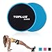 TOPLUS Exercise Slider, Dual Sides Workout Slider Strength Slider Gliding Discs for Core Exercise and Full Body Workout-Abdominal Fitness Equipment Work on Any Surface. (blue)