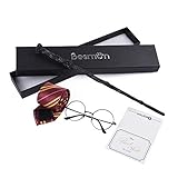 Besmon Cosplay Wand Set for Halloween|Wizard Costume|Dress Up Party,Wand Set with Glasses,Tie,Gift Card