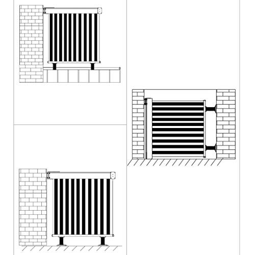 vidaXL Seitenmarkise Markise Sonnenschutz Sichtschutz Balkon mehrere Auswahl – Bild 8