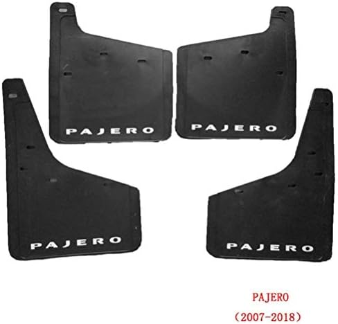 SUVBUSI 4 Pcs Set Shaped Mudflaps, for Mitsubishi Pajero 2007-2018 V73-V93 Front Rear Splash Guard Mud Flap Fender