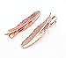 yueton 12pcs Colorful Metal Feather Prong Clips Alligator Hair Clips Barrettes Bobby Pin Bride Headwear Edge Clip Clamps