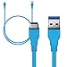 Orzly® - New Certified USB 3.0 (Multi-Colour Pack) of USB-C to USB-A Male Data & Charging Cable (3A/5V) - for Use with Oneplus 2, Nexus 5X, Nexus 6P, Lumia 950, Lumia 950 XL and Many More