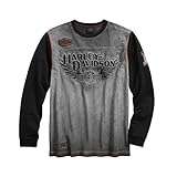 Harley-Davidson Official Men's Iron Block Pullover, Grey (99008-17VM)