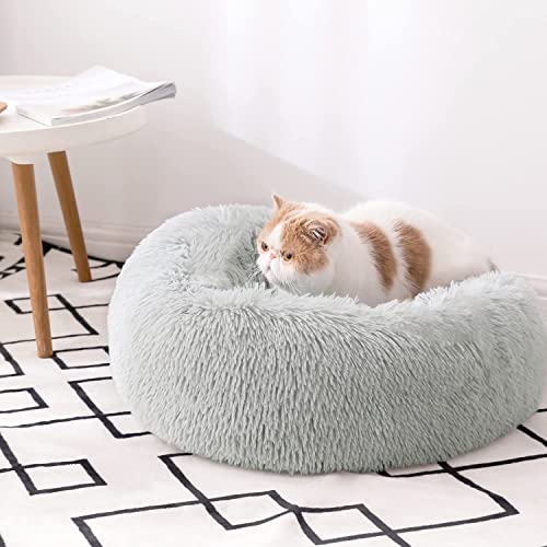 BEDELITE Dog Bed for Small Dogs - Calming Dog Bed & Large Cat Bed, Washable Round Dog Bed 23\