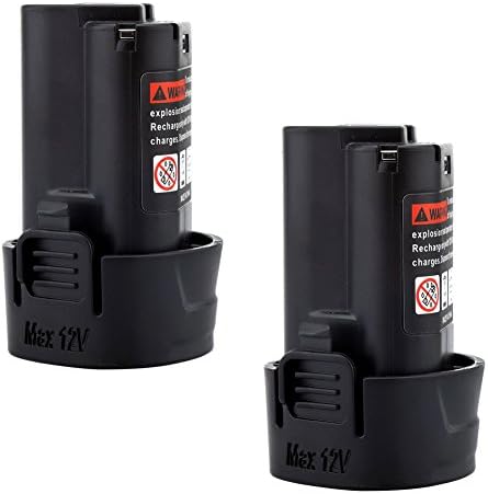 FUZADEL 2 Pack 2000mAh 12v max Lithium-Ion Battery for Makita BL1014 BL1013 12V/10.8V Cordless LCT209W LCT314W RJ01ZWL DT01W FD01W CT307W LC01Z