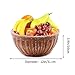 Woven Bread Basket 12 in Round Poly-Wicker Food Fruit Vegetable Basket Serving Basket for Store Kitchen (Round,1pc)