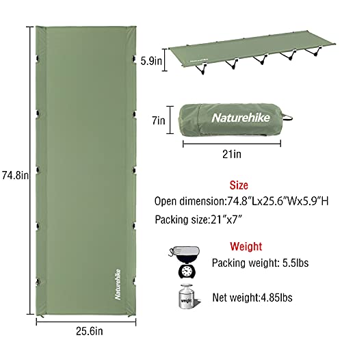 Naturehike Ultralight Folding Camping Cot, Portable Compact Backpacking