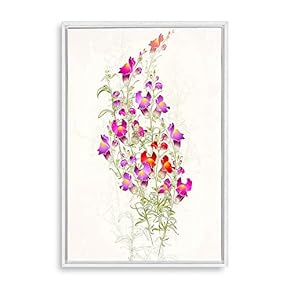 signwin Framed Canvas Wall Art Simple Colorful Flowers...
