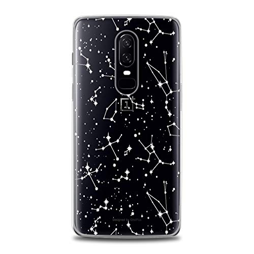 Lex Altern TPU Case OnePlus 6T 6 2018 5T 5 2017 3 2016 One+ Three 1+ 2018 Clear Cute Zodiac Cover White Star Print Constellation Protective Astronomy Design Flexible Girl Women Painted Silicone Glam