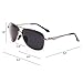 Pro Pilot Sunglasses – Fashionable Polarized Pilot Sunglasses with 400 UV Protections | Luxurious Bayonet Temples Design | Hefty Steel Alloy Frame and 2.4 Inches Anti-Scratch TAC Lenses | Grey | 405.2