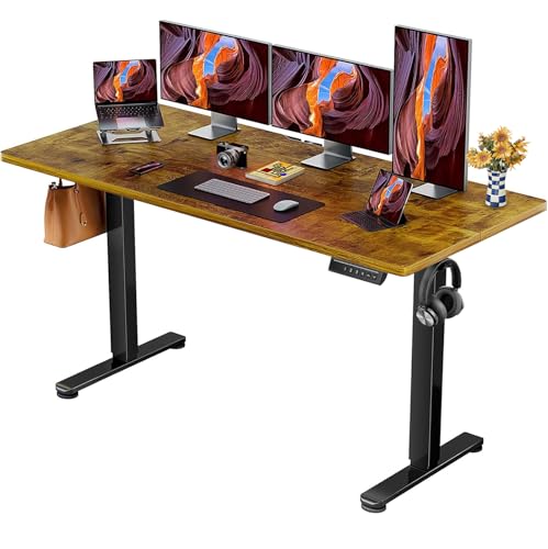 ErGear Höhenverstellbarer Schreibtisch 160x80cm 4-Speicher Geteilte Platte