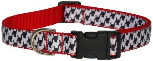 Sassy Dog Wear 13-20-Inch Black/White Houndstooth Dog Collar, Medium by Sassy Dog Wear