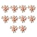Prettyia 10Pcs Cute Fashion Jewelry Crystal Rhinestone Flowered Pearl Button Necklace Ornaments Hair Band Decors Earrings Supply Rose Gold
