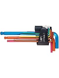 Multicolor Hex L Key Set - IdentikitGift Ball End Long Arm Metric Hexagon Allen Key Driver Wrench Set 9pc 1.5 / 2 / 2.5 / 3 / 4 / 5 / 6 / 8 / 10mm with Different Color Coating and Storage Case