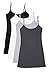 Bozzolo 2 4 Pack Women's Junior Plus Adjustable Spaghetti Strap Long Tank Top