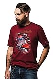 Harley-Davidson Mens Thunder Row Tanks Scott Jacobs Red Shirt