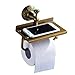 Rozin Wall Mounted Multifunctional Toilet Paper Holder Antique Brass