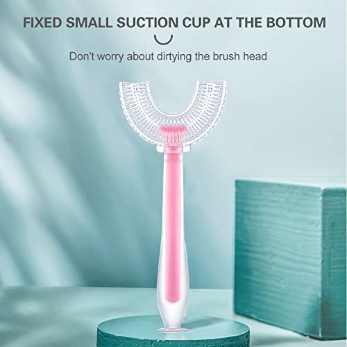 U Shaped Toothbrush, Manual Toothbrush Oral Cleaning Tools for Kids Children Training Teeth